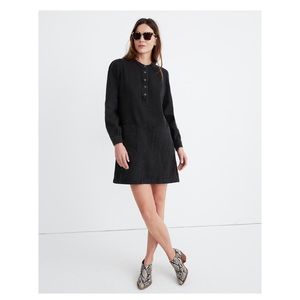 Denim Patch-Pocket Popover Shirtdress Shrader Wash